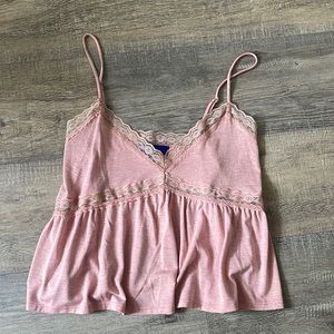 pink babydoll crop top